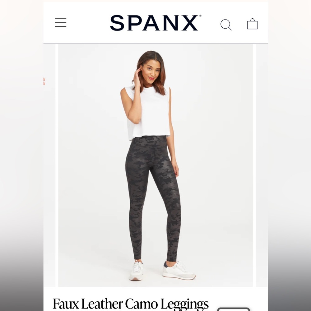 Faux Leather Camo Leggings